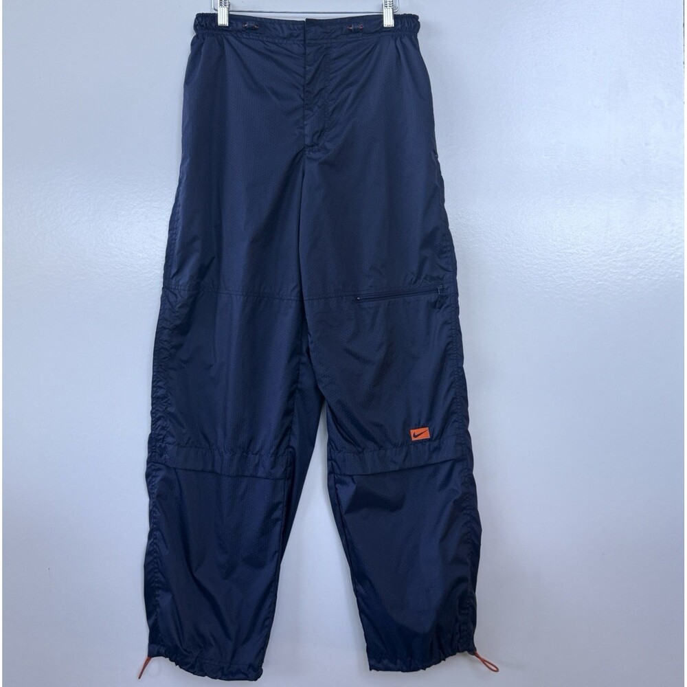 Vintage Nike Windbreaker Pants Joggers Men’s M Blue Y2K Lined Cargo Track Baggy